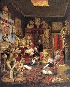 Johann Zoffany Charles Towneley and friends in his library, oil painting reproduction